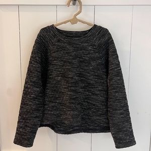 Zella Girl Long Sleeve Black Quilted Sweatshirt (Little Girl) XS | 2/$25
